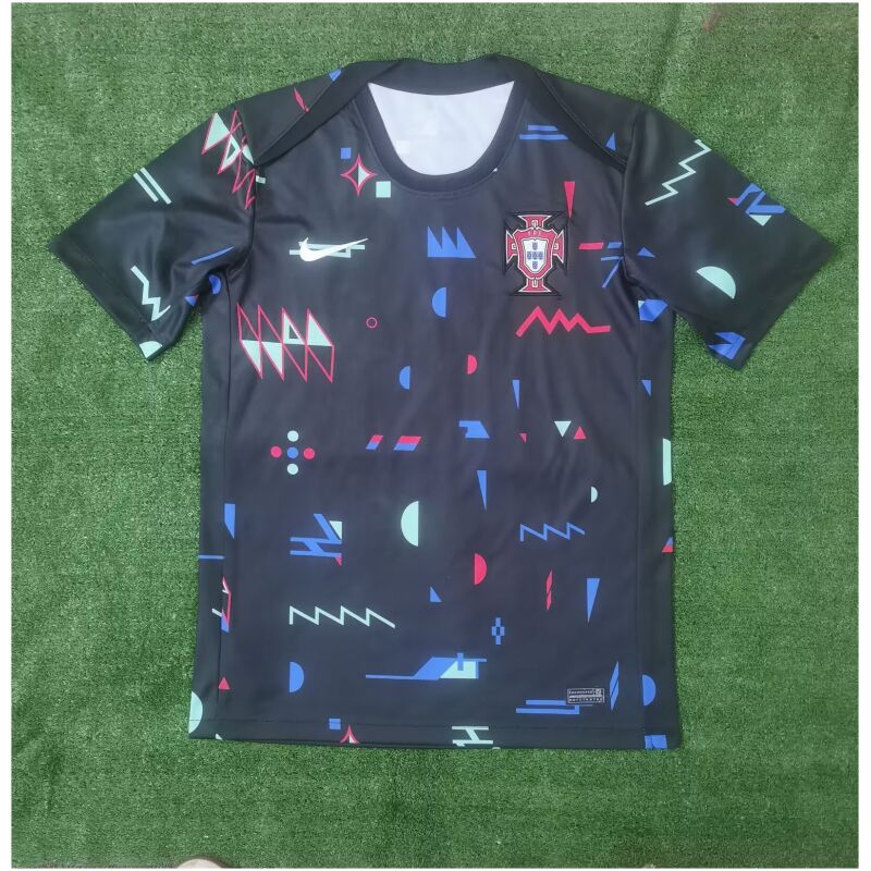Mens Portugal Pre-Match Short Training Black Jersey 2024