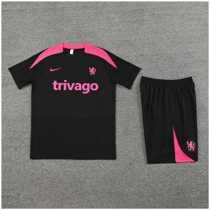 Kids Chelsea Short Training Suit Black 2024/25