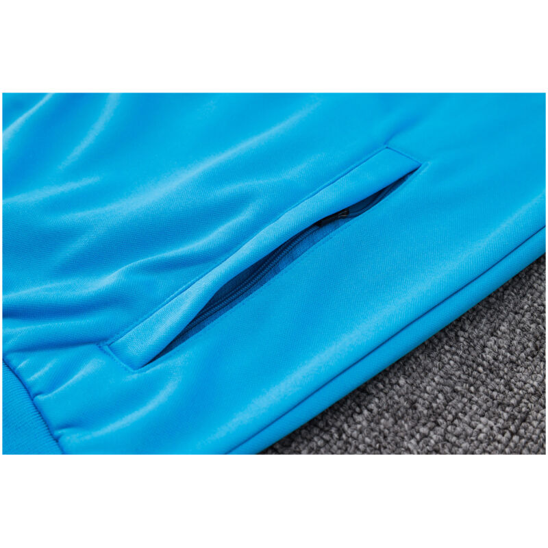 Mens Brazil Hoodie Jacket + Pants Training Suit Blue 2024