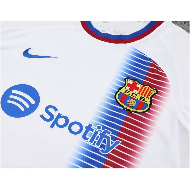 Mens Barcelona Short Training Suit White 2024/25