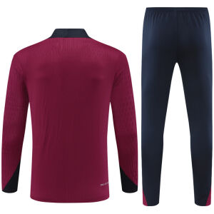 Mens England Training Suit Burgundy 2024