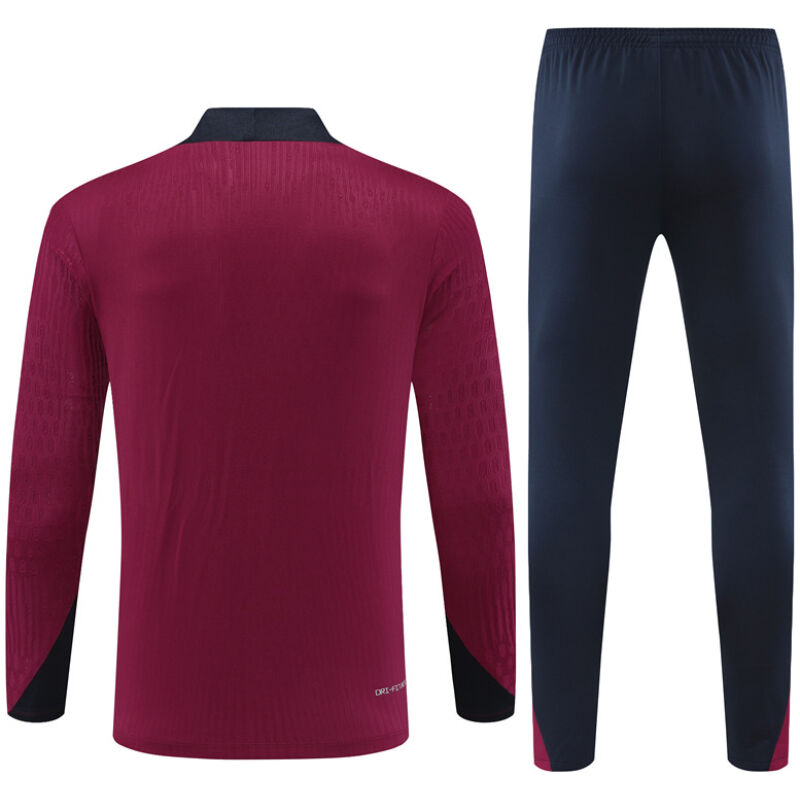 Mens England Training Suit Burgundy 2024