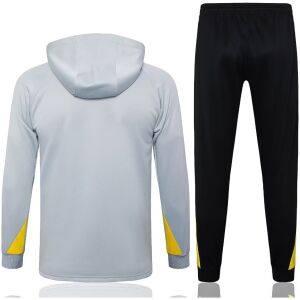 Mens Liverpool Hoodie Sweatshirt + Pants Training Suit Light Grey 2024/25
