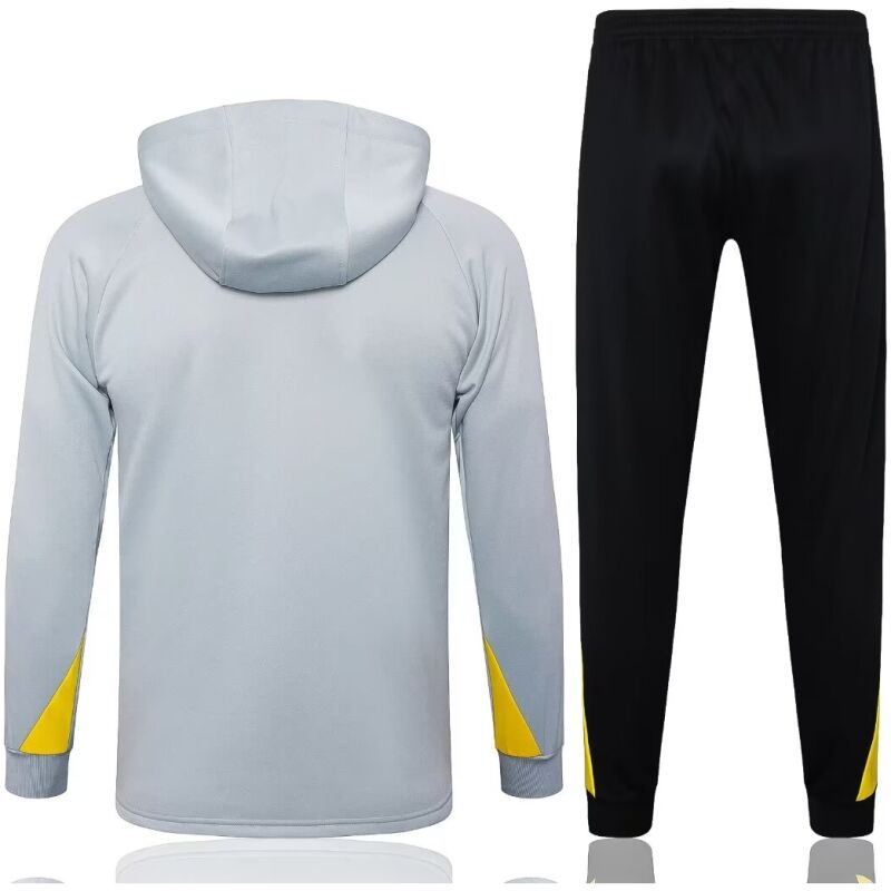 Mens Liverpool Hoodie Sweatshirt + Pants Training Suit Light Grey 2024/25