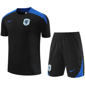 Mens Netherlands Short Training Suit Black 2024