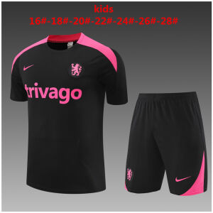 Kids Chelsea Short Training Suit Black 2024/25