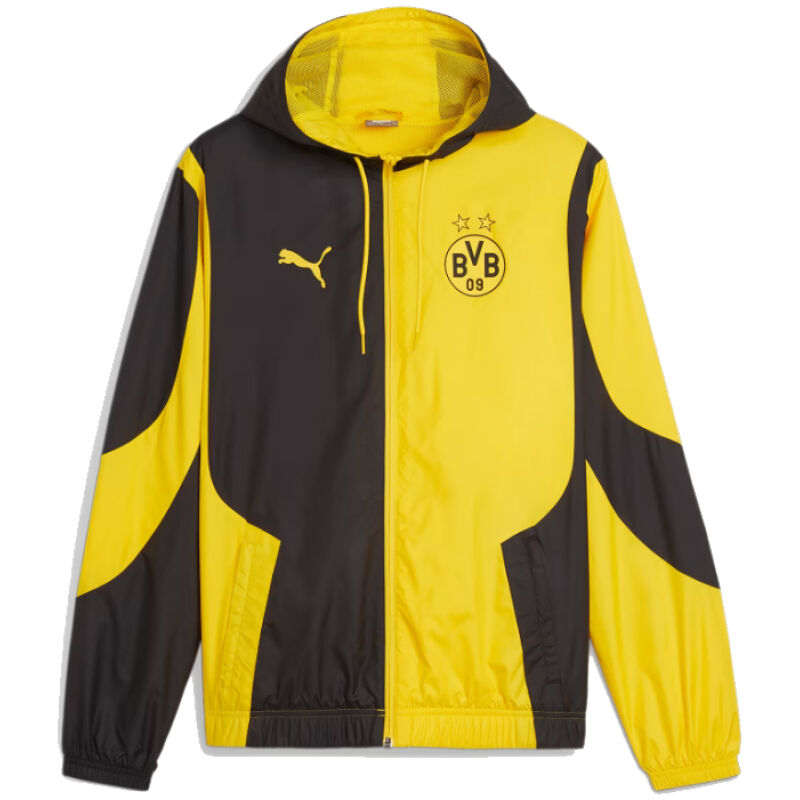 Mens Borussia Dortmund All Weather Windrunner Jacket Yellow 2024/25