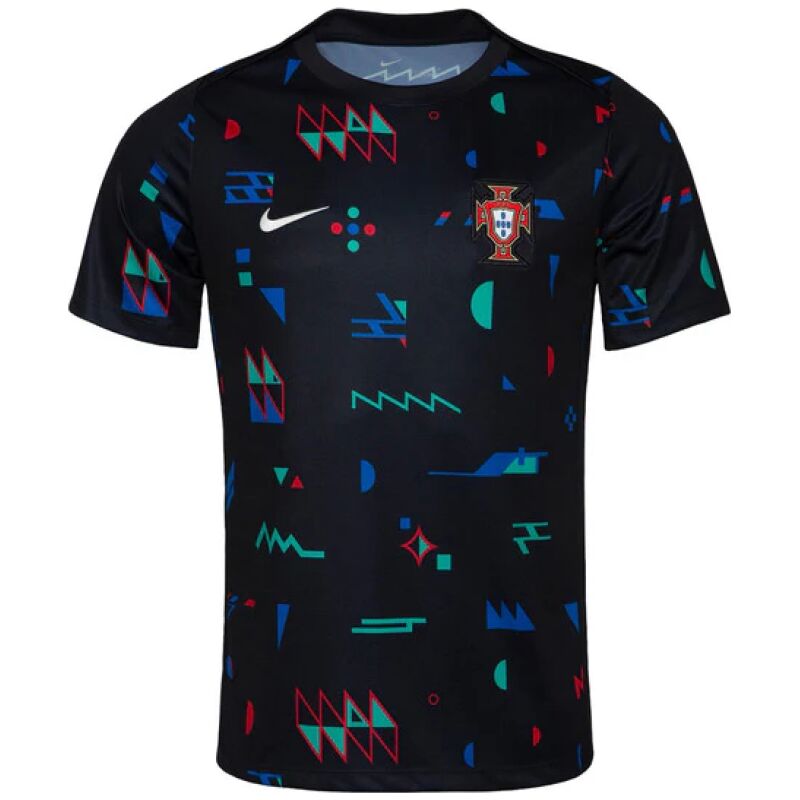 Mens Portugal Pre-Match Short Training Black Jersey 2024