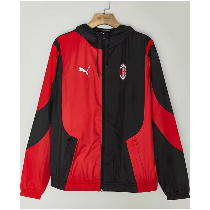 Mens AC Milan All Weather Windrunner Jacket Red-Black 2024/25
