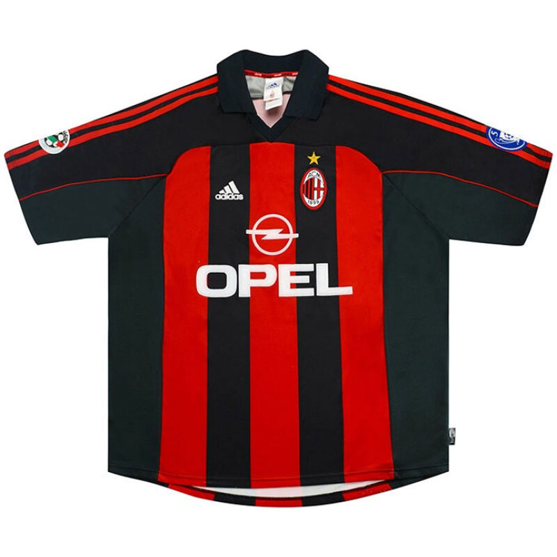 Mens AC Milan Retro Home Jersey 2000/02