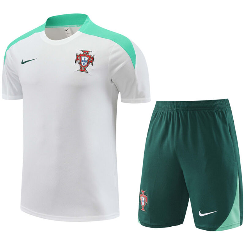 Mens Portugal Short Training Suit White 2024