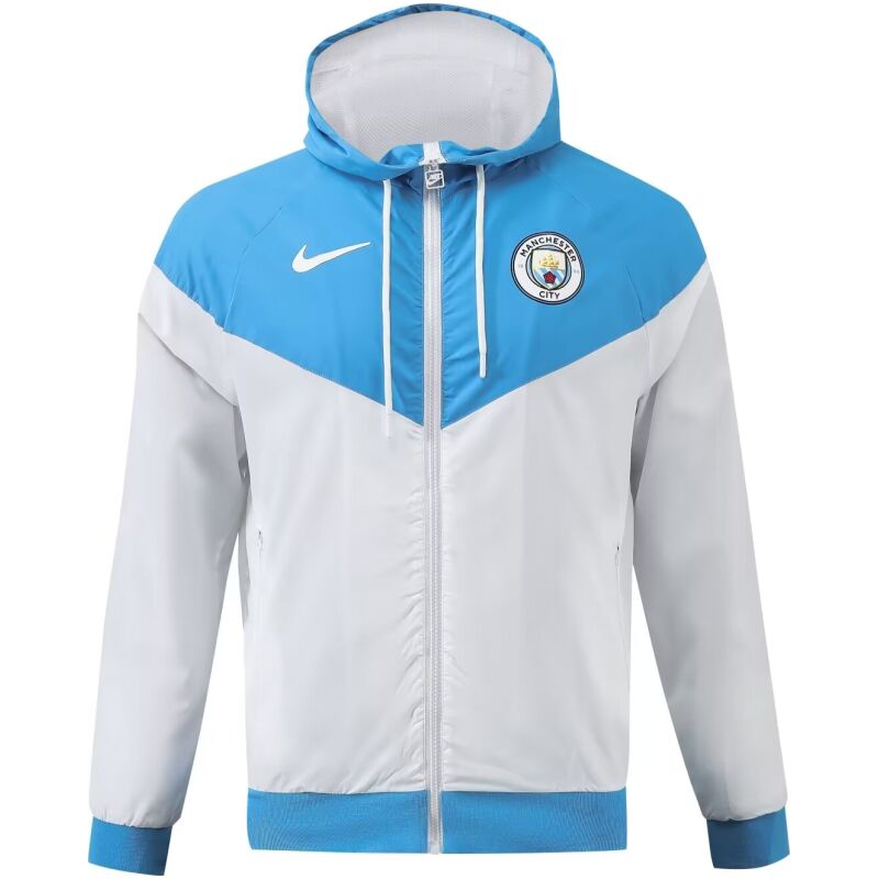 Mens Manchester City Retro All Weather Windrunner Jacket Blue 2018/19