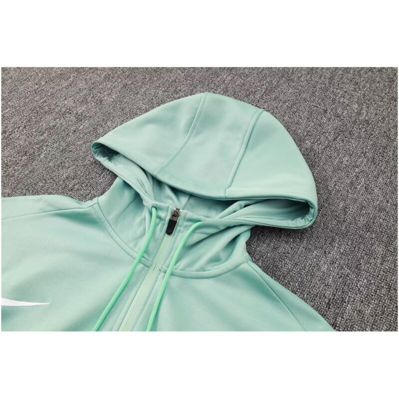 Mens Liverpool Hoodie Jacket + Pants Training Suit Light Green 2024/25