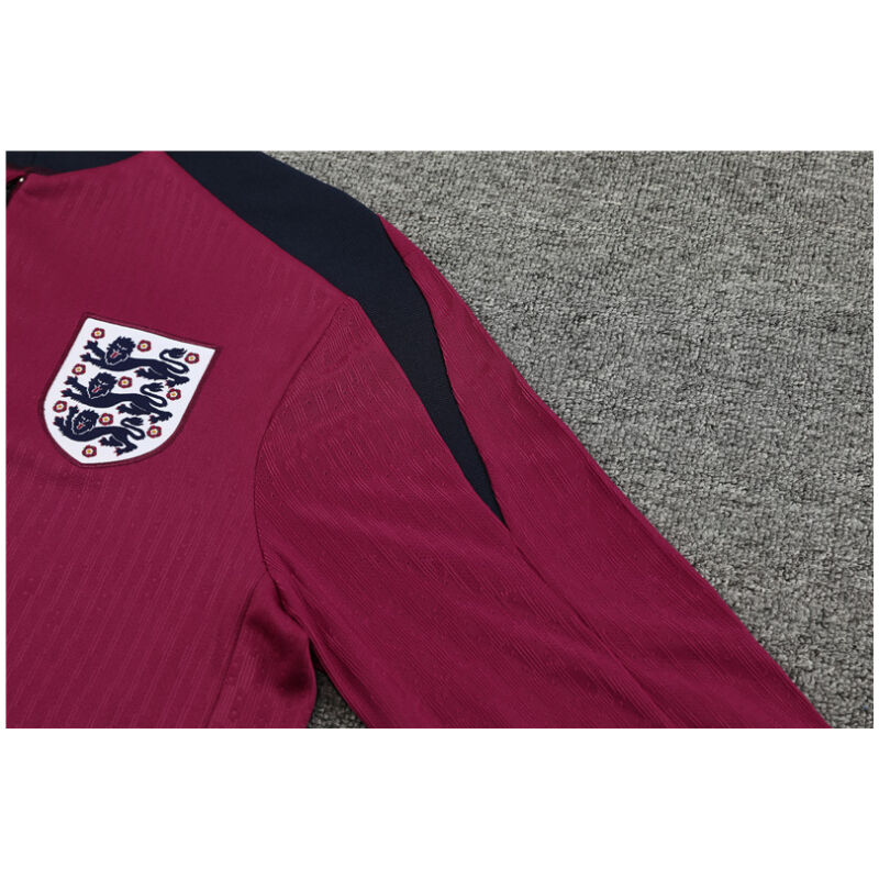 Mens England Training Suit Burgundy 2024