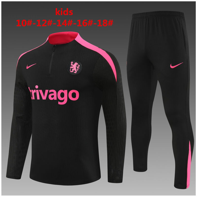 Kids Chelsea Training Suit Black 2024/25