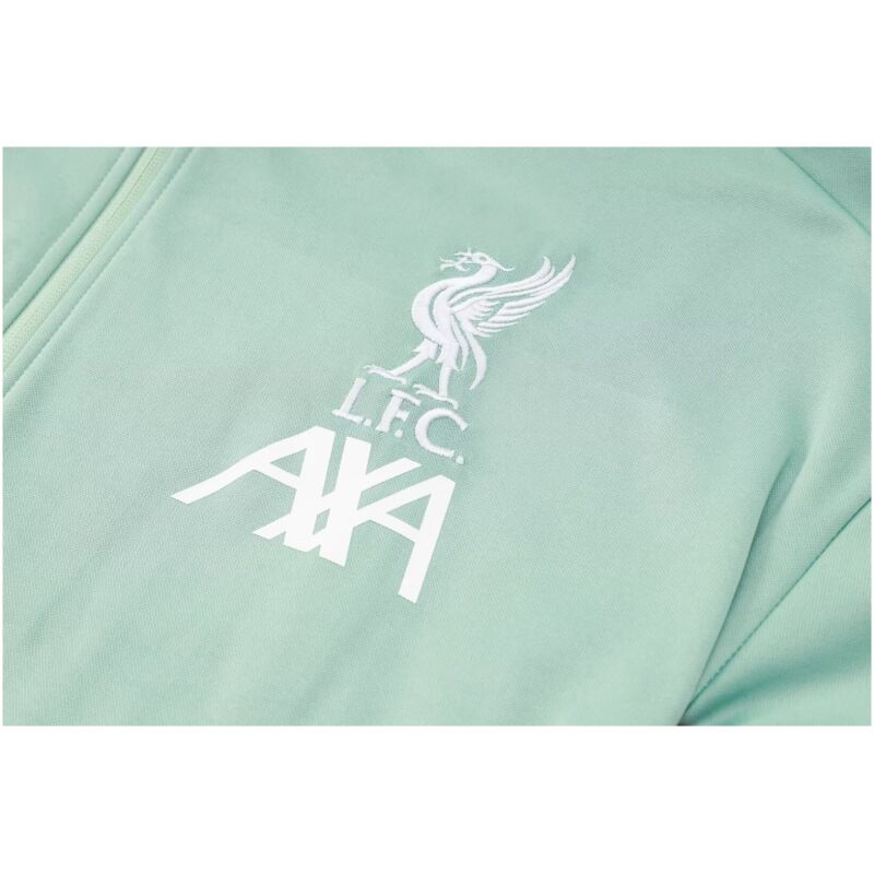 Mens Liverpool Hoodie Jacket + Pants Training Suit Light Green 2024/25
