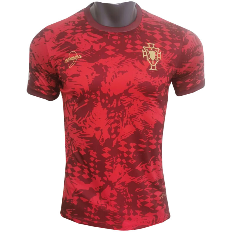 Herren Portugal Pre-Match Kurzes Training Rotes Trikot 2024