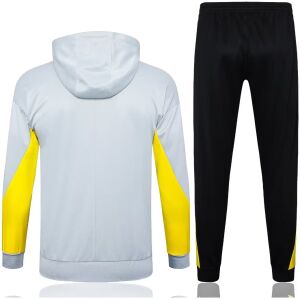 Mens Liverpool Hoodie Jacket + Pants Training Suit Light Grey 2024/25