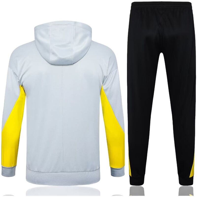 Mens Liverpool Hoodie Jacket + Pants Training Suit Light Grey 2024/25