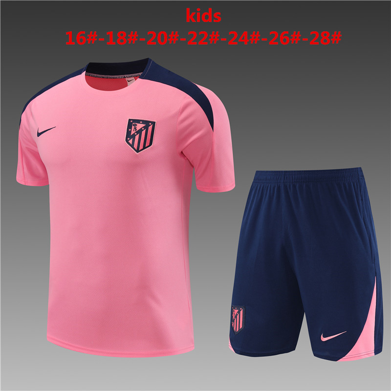 Kinder Atletico Madrid Kurzes Trainingsanzug Rosa 2024/25