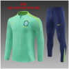Kids Brazil Training Suit Green 2024