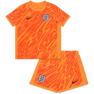 Kids England Orange Goalkeeper Jersey 2024