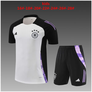 Kids Germany Short Training Suit White 2024