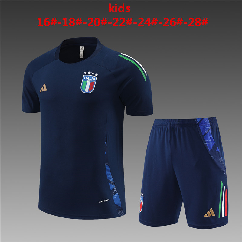 Kids Italy Short Training Suit Royal 2024