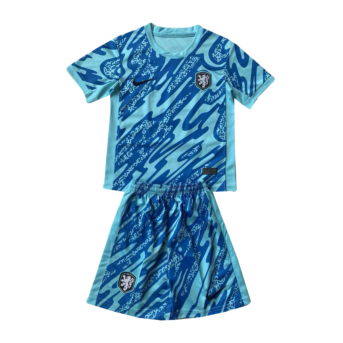 Kids Netherlands Blue Goalkeeper Jersey 2024