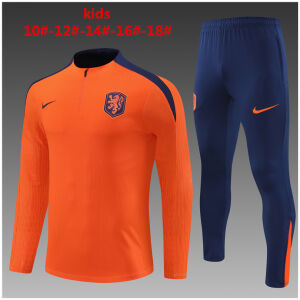 Kids Netherlands Training Suit Orange 2024