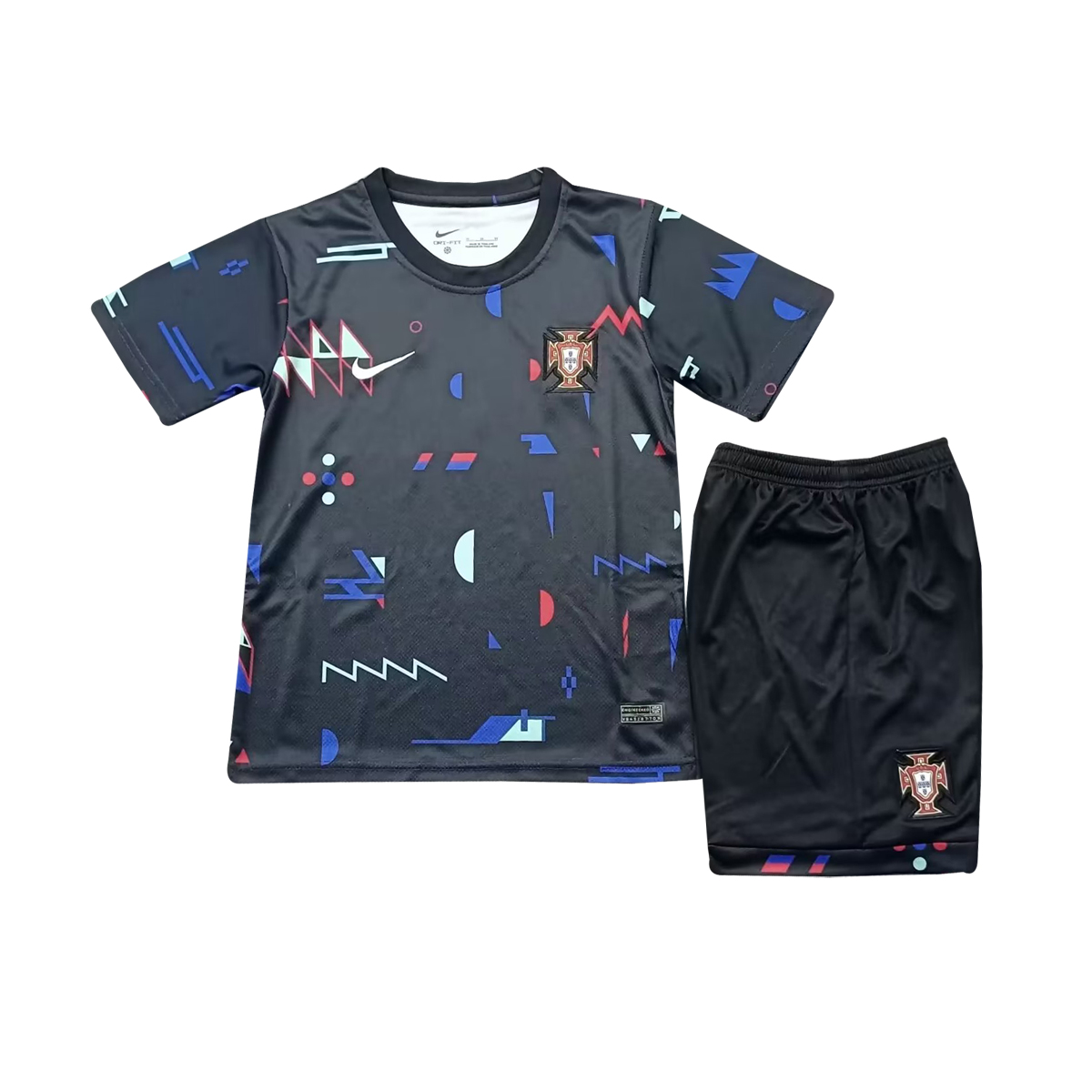 Kids Portugal Short Training Black Jersey 2024
