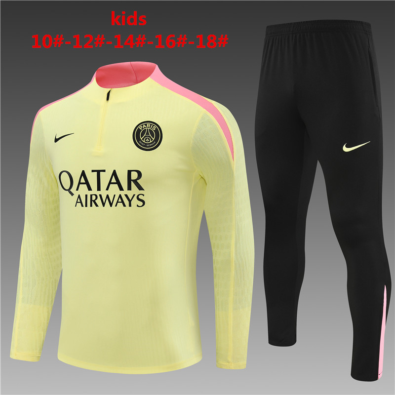 Kids PSG Training Suit Yellow 2024/25