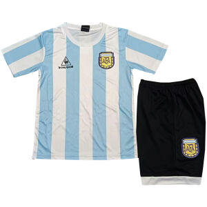 Kids Retro Argentina Home Jersey 1986