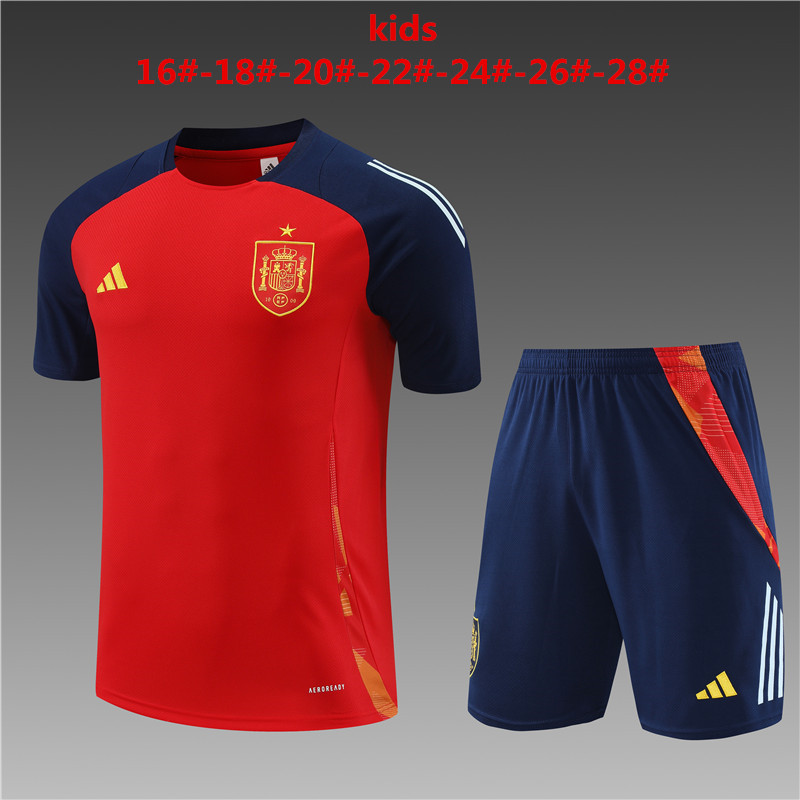 Kinder Spanien Kurzes Trainingsanzug Rot 2024