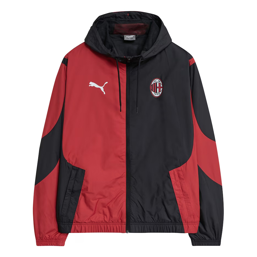 Mens AC Milan All Weather Windrunner Jacket Red-Black 2024/25