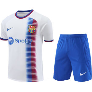 Mens Barcelona Short Training Suit White 2024/25