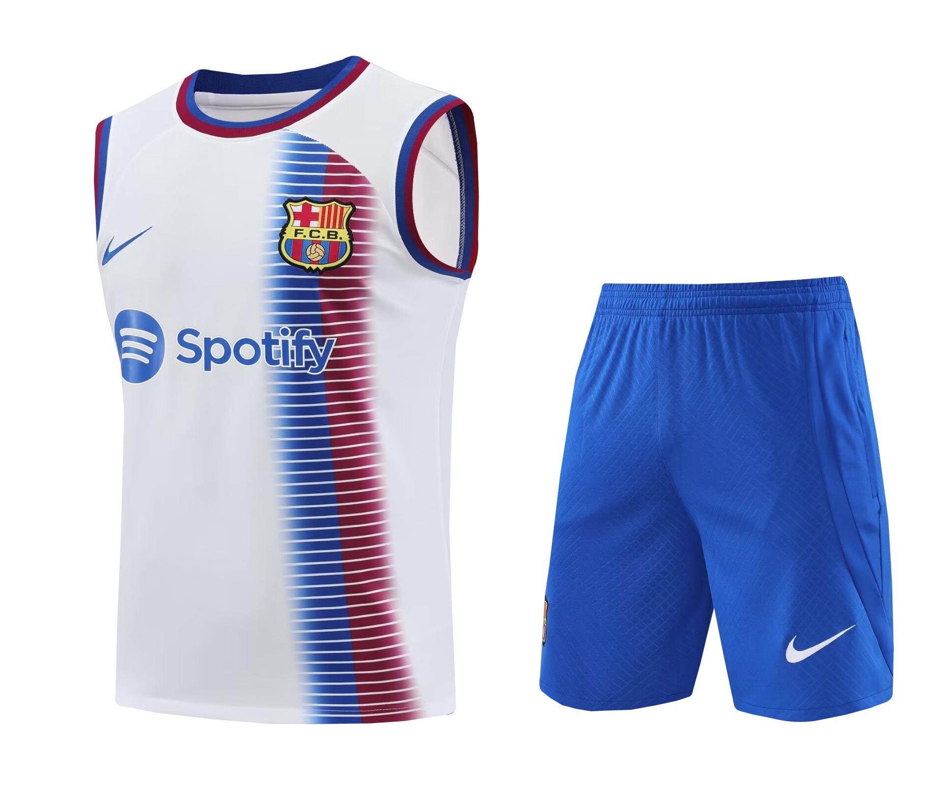 Mens Barcelona Singlet Suit White 2024/25