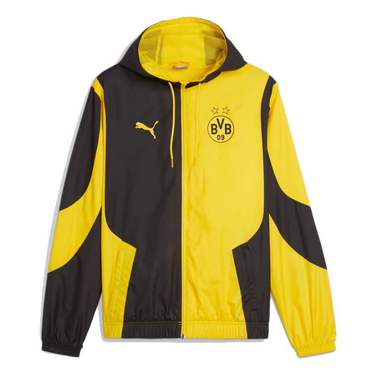 Mens Borussia Dortmund All Weather Windrunner Jacket Yellow 2024/25