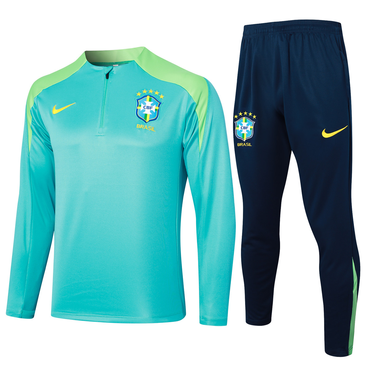 Mens Brazil Training Suit Green 2024
