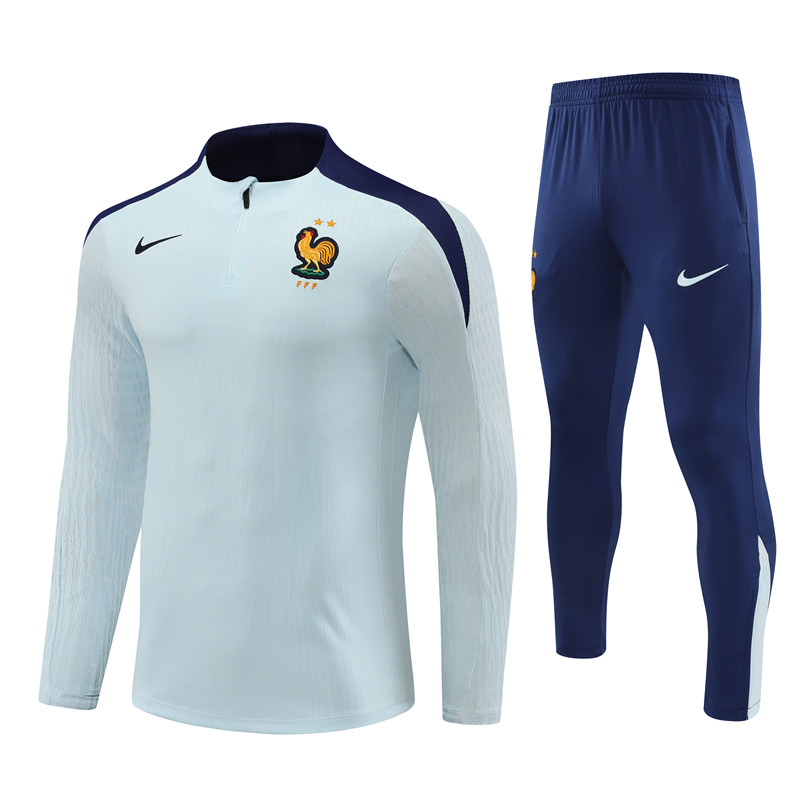 Mens France Training Suit Pale Blue 2024