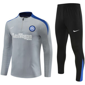 Mens Inter Milan Training Suit Grey 2024/25 Mens Inter Milan Training Suit Grey 2024/25