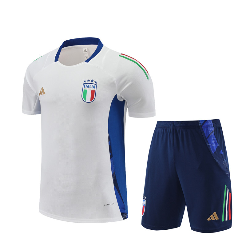 Mens Italy Short Training Suit White 2024