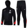 Mens Liverpool Hoodie Jacket + Pants Training Suit Black 2024/25