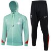 Mens Liverpool Hoodie Jacket + Pants Training Suit Light Green 2024/25