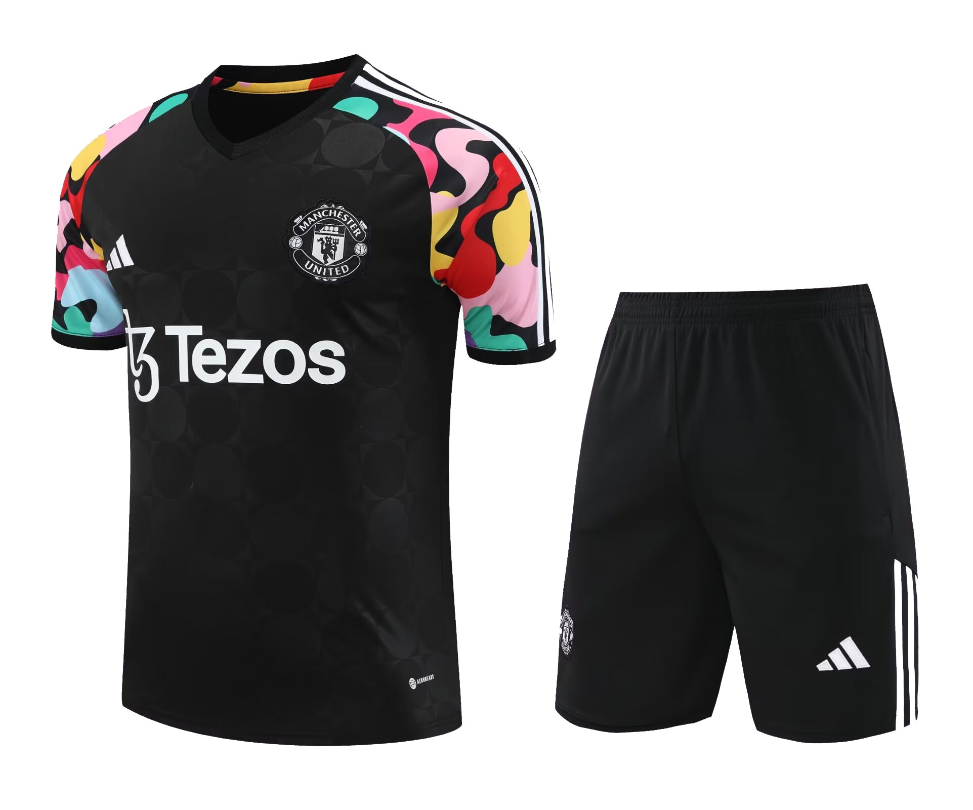 Mens Manchester United Short Training Suit Black 2024/25