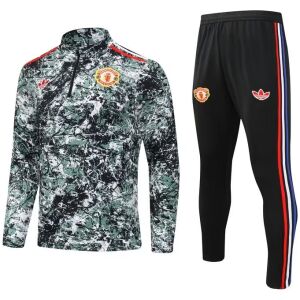Mens Manchester United Training Suit Green-Black 2024/25
