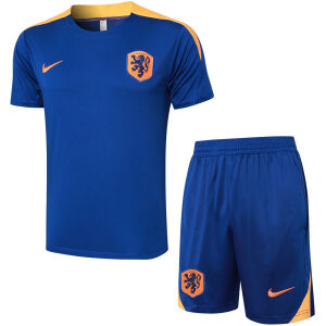 Mens Netherlands Short Training Suit Blue 2024