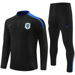 Mens Netherlands Training Suit Black 2024