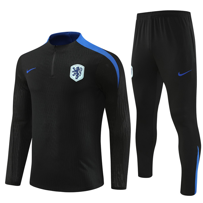 Mens Netherlands Training Suit Black 2024