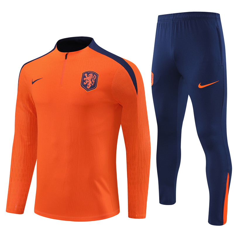 Mens Netherlands Training Suit Orange 2024